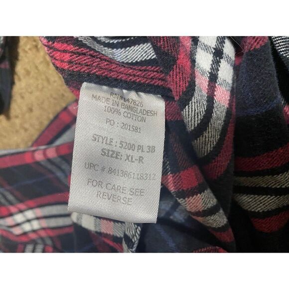 Five Brother Men's Heavy Flannel Button Up Work/Chore/Farm/Outdoor Shirt XL Reg - Picture 6 of 7